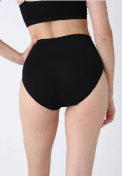 Chilot modelator damă cu talie înaltă – negru, cu bandă anti-alunecare