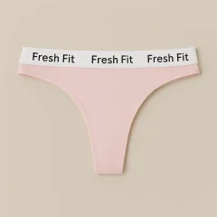 Chilot tanga Fresh Fit din bumbac și elastan-roz