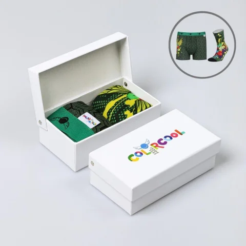 Set Barbati Boxeri și Șosete Graffiti - Imprimeu End 2 End Tulpar