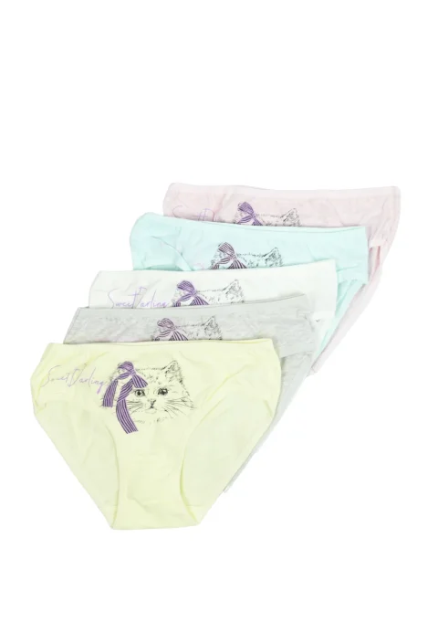 Set 5 chiloți fetițe – culori diverse PISICI