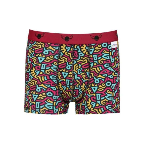 Set Barbati Boxeri și Șosete Graffiti - Imprimeu Color Bomb