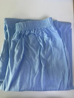 Pijama dama blue, 100% bumbac, bluza si pantaloni lungi