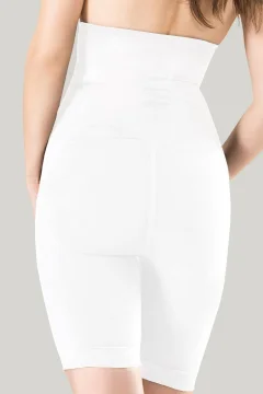 Pantaloni modelatori Miss Fit 3/4 cu talie înaltă și corset-alb