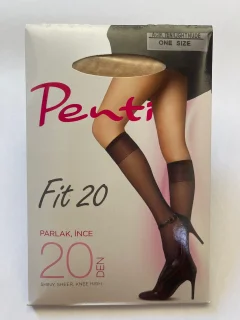 Șosete Penti Fit 20 DEN, până la genunchi- lucioase, light nude