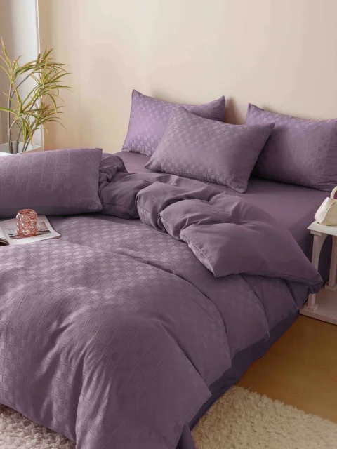 Lenjerie de pat Jacquard finet cu cearceaf normal 6 piese  MOV-JF-16 — imagine 1