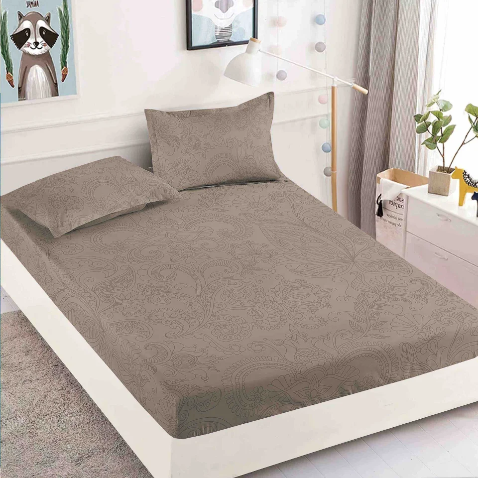 Husa de pat cu elastic pentru pat de 2 persoane GRID H-300