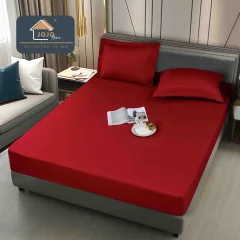 Husa de pat impermeabila pentru pat 160 x 200 ROSU-191