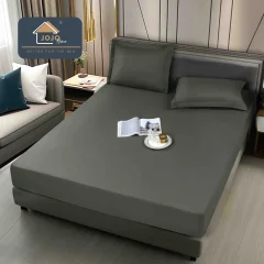 Husa de pat impermeabila pentru pat 160 x 200 GRI-132