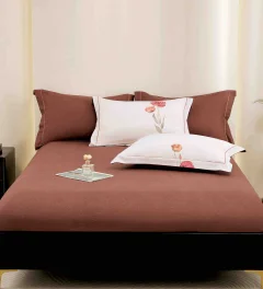 Lenjerie de lux in cutie cadou, bumbac finet, 6 piese, MARO, LUX-2224