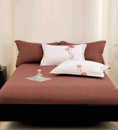 Lenjerie de lux in cutie cadou, bumbac finet, 6 piese, MARO, LUX-2224 — imagine 2