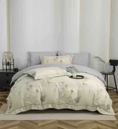 Lenjerie de lux in cutie cadou, bumbac finet, 6 piese, GRI, LUX-2329