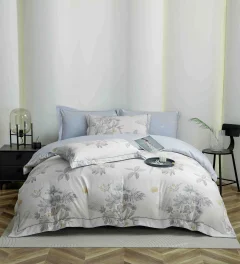 Lenjerie de lux in cutie cadou, bumbac finet, 6 piese, BLUE, LUX-2120