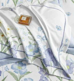 Lenjerie de lux in cutie cadou, bumbac finet, 6 piese,BLUE LUX-2314