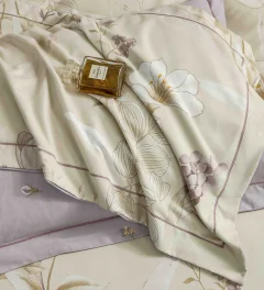 Lenjerie de lux in cutie cadou, bumbac finet, 6 piese, GRI, LUX-2329