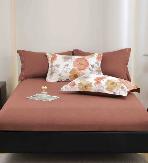 Lenjerie de lux in cutie cadou, bumbac finet, 6 piese,  MARO, LUX-2347 — imagine 3