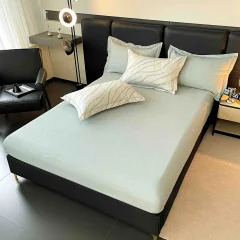 Lenjerie de lux in cutie cadou, bumbac finet, 6 piese, GRI, LUX-2510