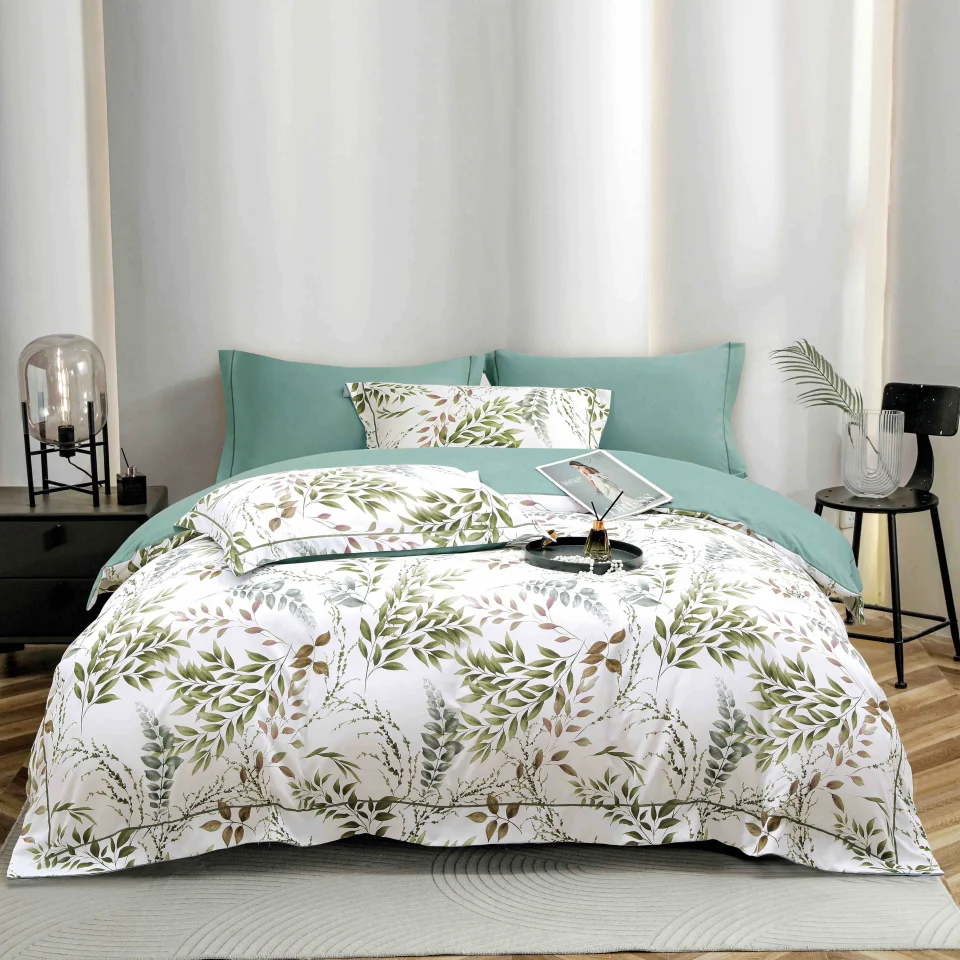 Lenjerie de lux in cutie cadou, bumbac finet, 6 piese, BLUE, LUX-2270
