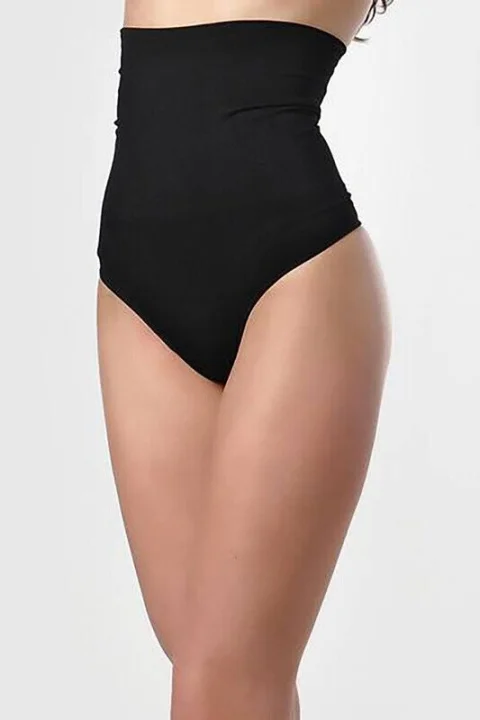 Burtieră Modelatoare cu Chilot Tanga NBB, Negru — imagine 1