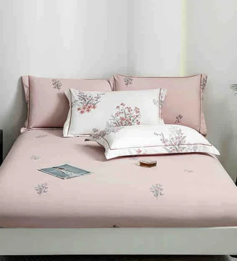 Lenjerie de lux in cutie cadou, bumbac finet, 6 piese, ROZ-LUX-2530 — imagine 2