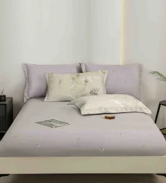 Lenjerie de lux in cutie cadou, bumbac finet, 6 piese, GRI, LUX-2329