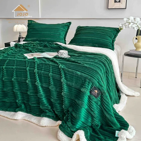 Patura premiu 3D cu blanita, +2 fete perna  VERDE — imagine 1