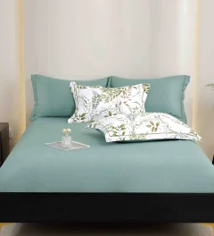Lenjerie de lux in cutie cadou, bumbac finet, 6 piese, BLUE, LUX-2270