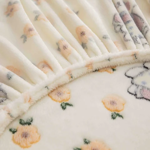 Husa de pat cocolino cu elastic, CREM D-168 — imagine 2