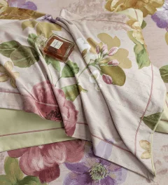 Lenjerie de lux in cutie cadou, bumbac finet, 6 piese, VERDE, LUX-2010
