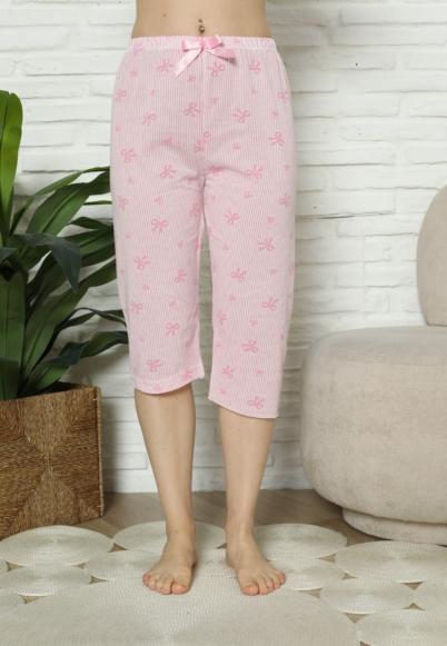 Pantaloni pijama damă 3/4 din bumbac