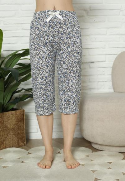 Pantaloni pijama damă 3/4 din bumbac