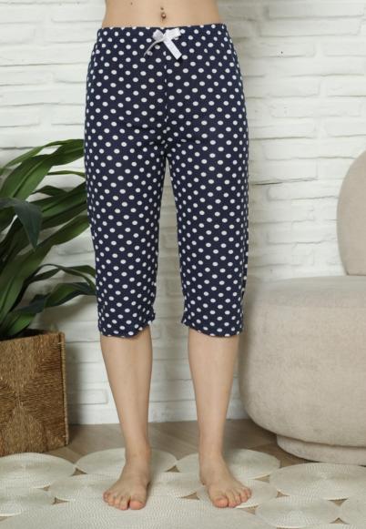 Pantaloni pijama damă 3/4 din bumbac