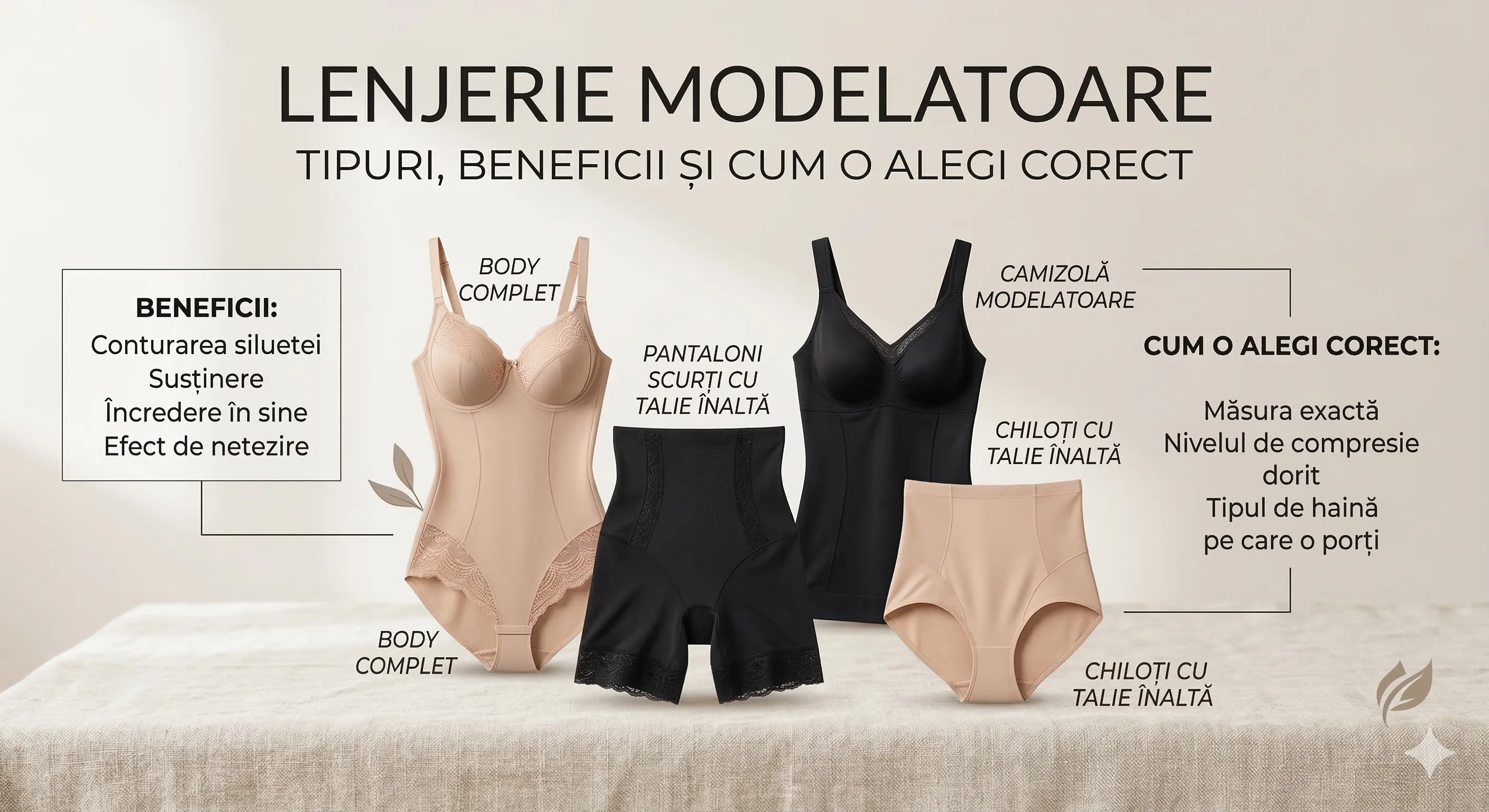 Lenjerie Modelatoare – Tipuri, Beneficii și Cum o Alegi Corect