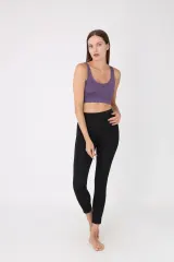 Bustieră damă lejeră, cu bretele late, fără push-up și fără balene, mov