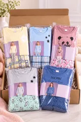 Cutia Surpriză – 5 Pijamale Damă, Mânecă Lungă și Pantaloni Lungi