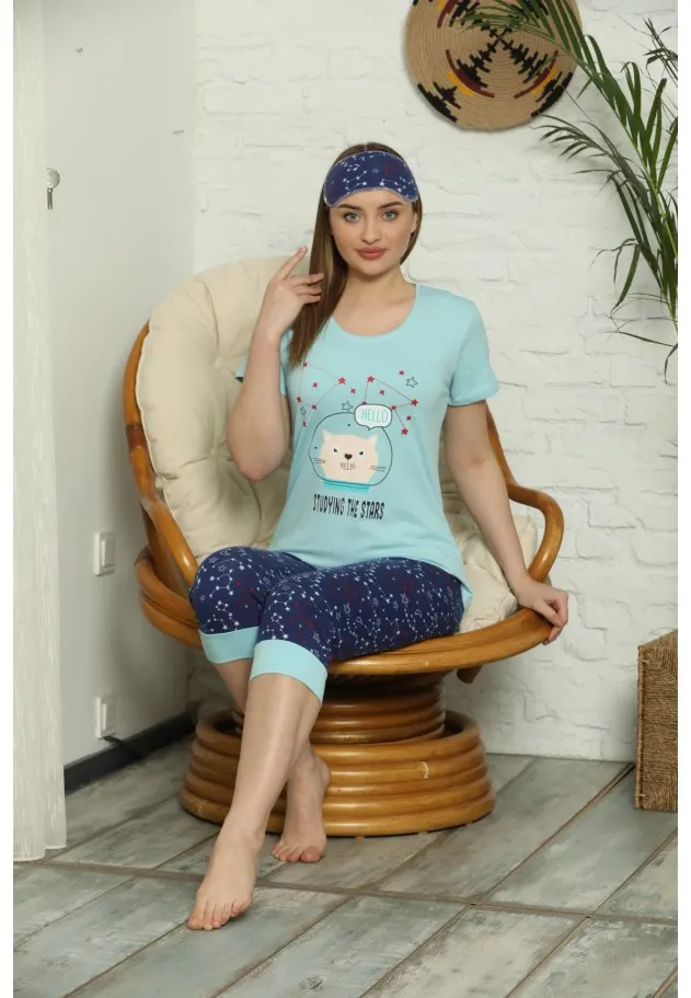 Pijama  dama,  imprimeu Stars - Set de Primăvară