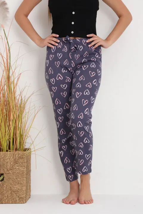 Pantaloni de pijama damă blumarin cu inimioare