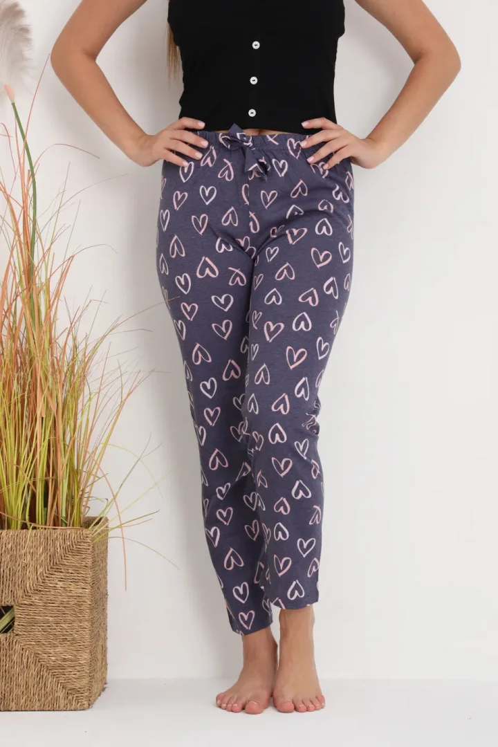 Pantaloni de pijama damă blumarin cu inimioare