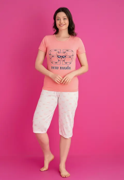 Pijama damă bumbac – imprimeu NEW MODA
