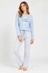 Pijamale damă cu imprimeu All We Need Is Love, blue