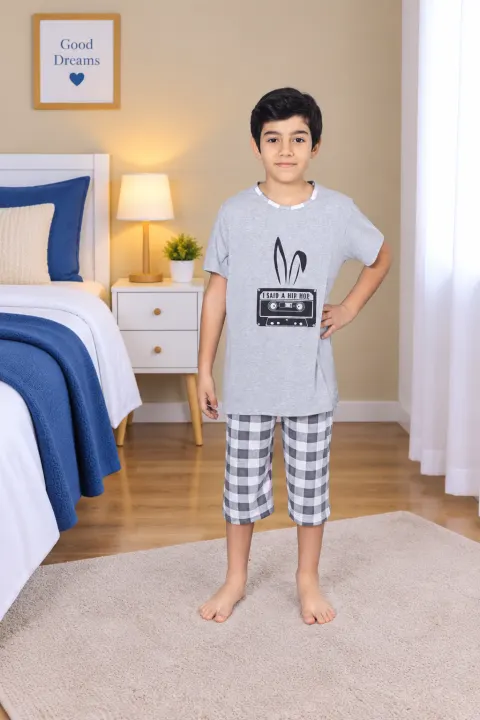 Pijama băieți „Hip Hop”, gri