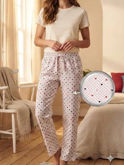 Pantaloni de pijama de dama imimioare mici