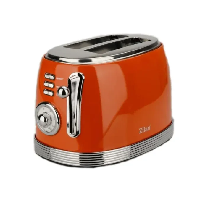 Prăjitor de Pâine Electric Retro, 850W, 2 Felii, 6 Trepte de Rumenire, Decongelare și Reîncălzire, Roșu