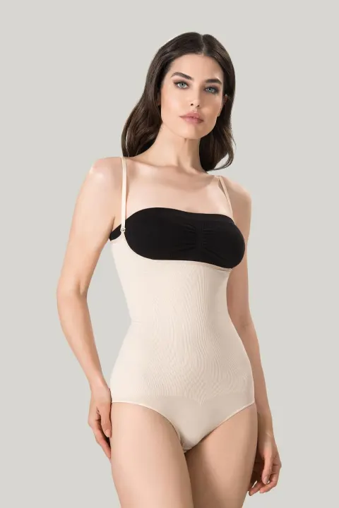 Body modelator dama, de culoare bej