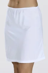 Jupă damă deasupra genunchiului fără cusături, cu elastic din dantelă, alb