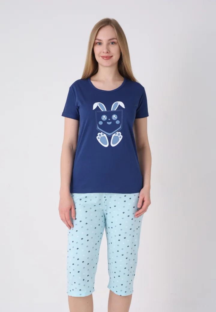 Pijama damă cu model de Paște, blumarin