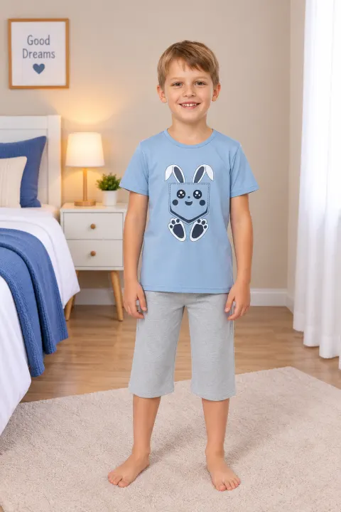 Pijama băieți de Paște, gri