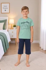 Pijama băieți de Paște, verde