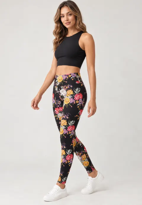 Colanți Penti „Flower” cu flori, multicolor