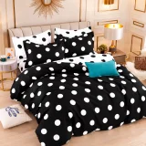Set Lenjerie de Pat Dublu din Microfibră Premium, 6 Piese, Cearșaf 245x250 cm