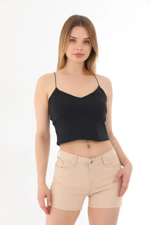 Blugi scurți damă de vară – elastici, mulați,-crem